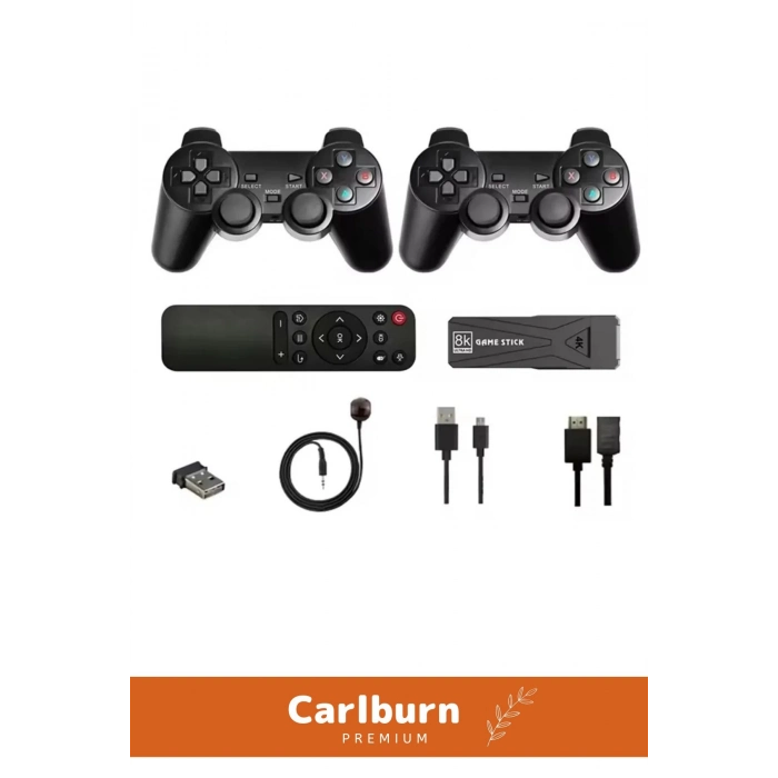 36500 Oyunlu Atari 5G 8k HDR Ultra HD Çözünürlük 64 GB Tv Game Box Android Tv 2 Kollu Oyun Konsolu