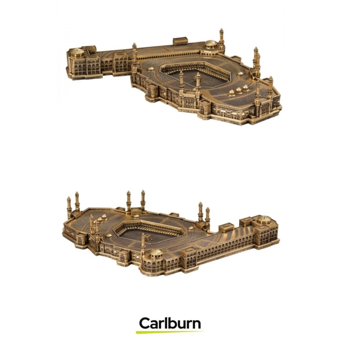Özel Üretim Kutulu Antik Sarı Mescid-i Haram Hediyelik Dekoratif Biblo