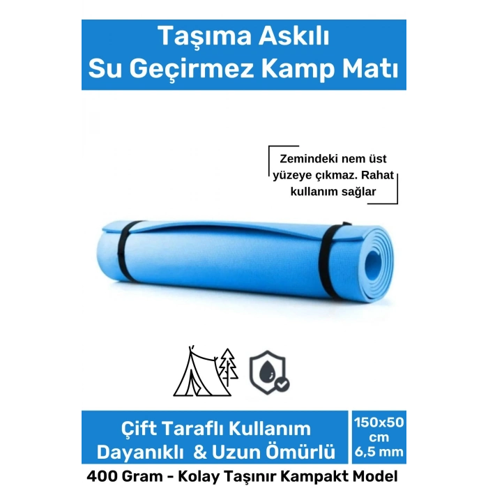 Taşıma Askılı Su Geçirmez Konforlu Kalın Rahat Çift Taraflı Kamp Zemin Çadır Uyku Matı Yer Minderi