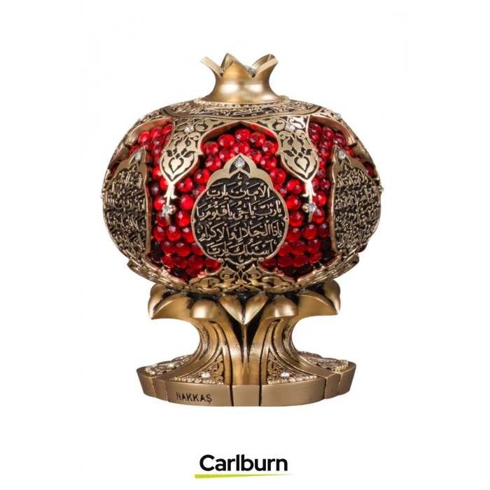 Özel Üretim Kutulu Antik Sarı Canlılık Pozitiflik Dekoratif Karınca Duası Bereket Nar Boytu Biblo