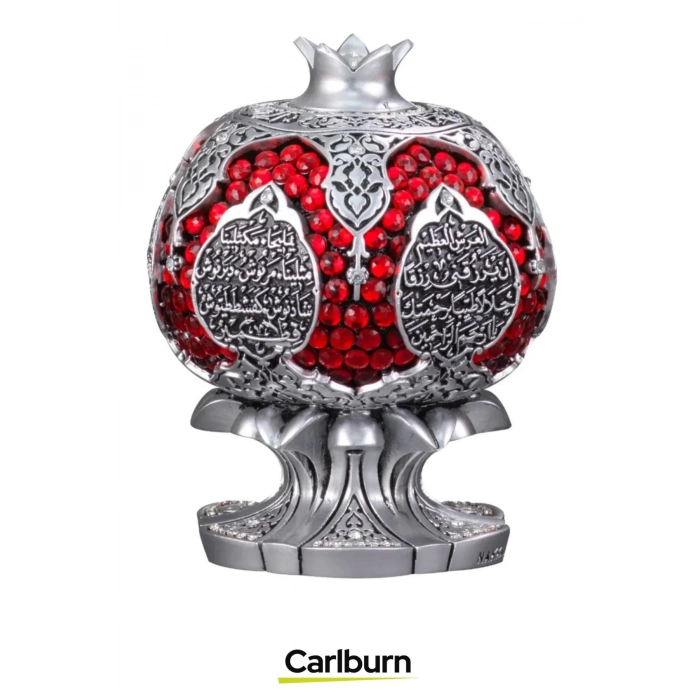 Özel Üretim Kutulu Antik Gümüş Canlılık Pozitiflik Dekoratif Karınca Duası Bereket Nar Boytu Biblo