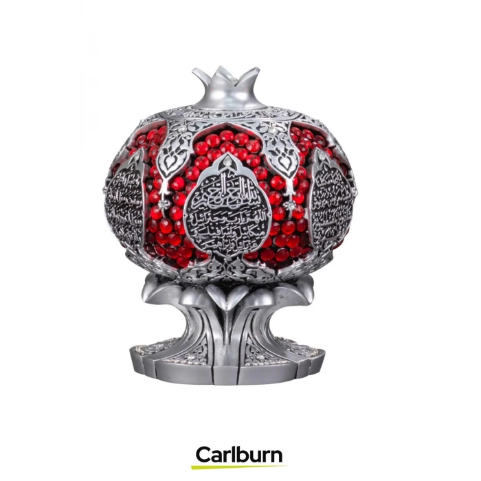 Özel Üretim Kutulu Antik Gümüş Canlılık Pozitiflik Dekoratif Karınca Duası Bereket Nar Boytu Biblo