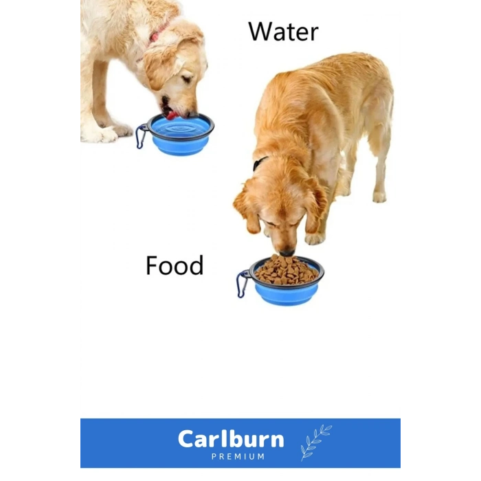 Özel Seri Taşınabilir Seyahat Tipi Kancalı Silikon Katlanabilir Kedi Köpek Evcil Hayvan Mama Su Kabı