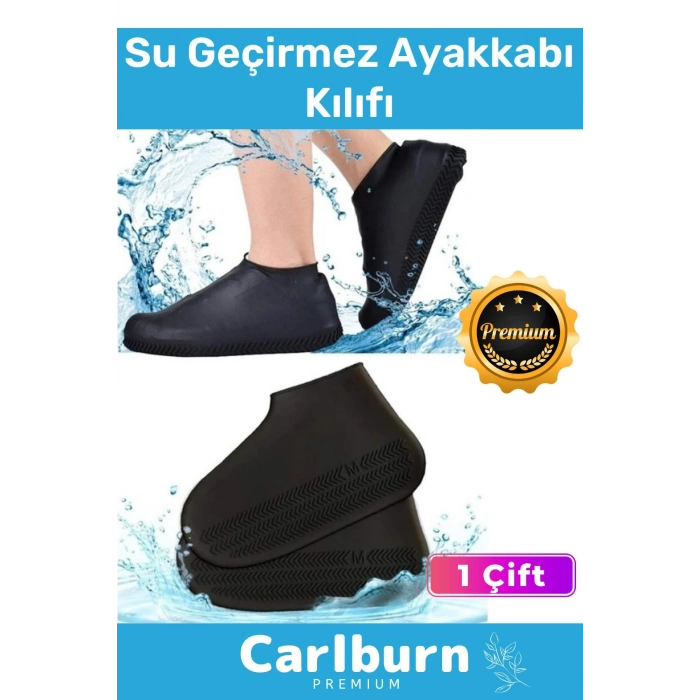 Premium Kaymaz Su Kir Geçirmez Sızdırmaz Esnek Ayakkabı Koruyucu Yağmur Silikon Kılıf
