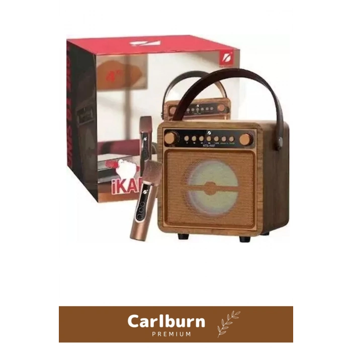 Yüksek Sesli 10W Güçlü Usb Sd Aux Kablosuz Ayarlı Mikrofonlu Ledli Taşınabilir Bluetooth Hoparlör