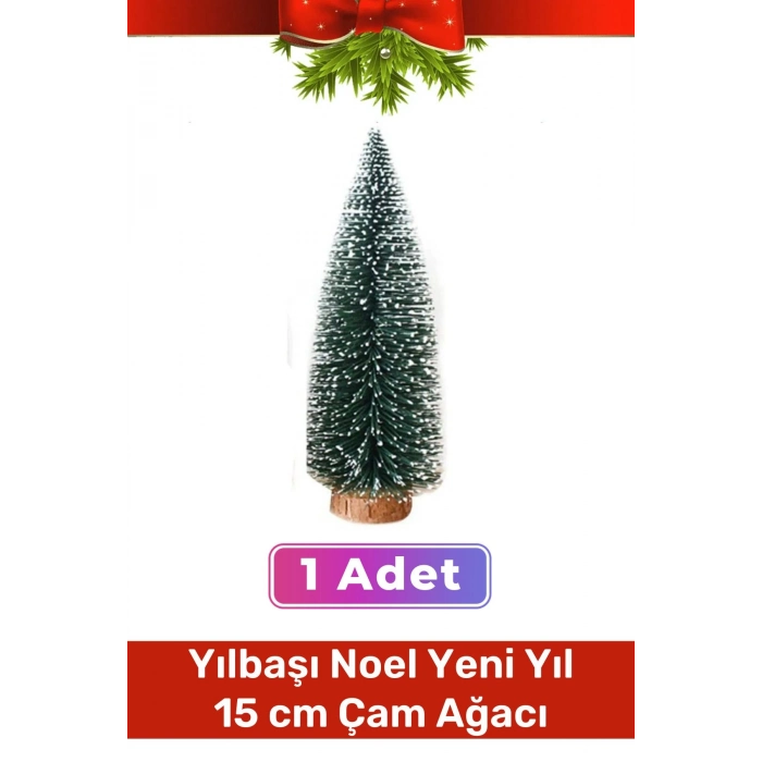 Mini Çam Masaüstü Minyatür Dekorasyon Küçük Süs Kar Yeni Yıl Noel Yapay Sedir Ağacı 15cm 1 Adet