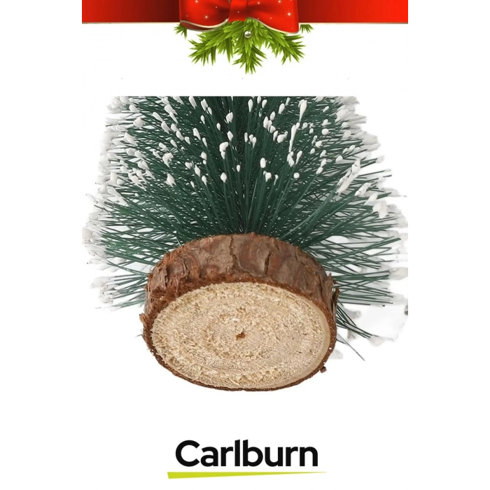 Mini Çam Masaüstü Minyatür Dekorasyon Küçük Süs Kar Yeni Yıl Noel Yapay Sedir Ağacı 15cm 2 Adet