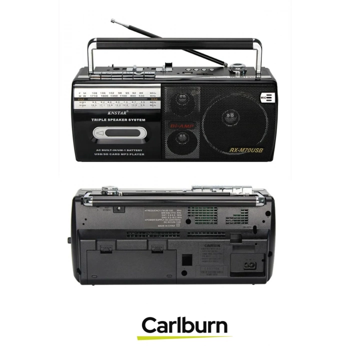 Ses Kayıt Özellikli Anten Retro Şık Taşınabilir Aux Bluetooth Usb Sd Fm Radyo Nostaljik Kaset Çalar