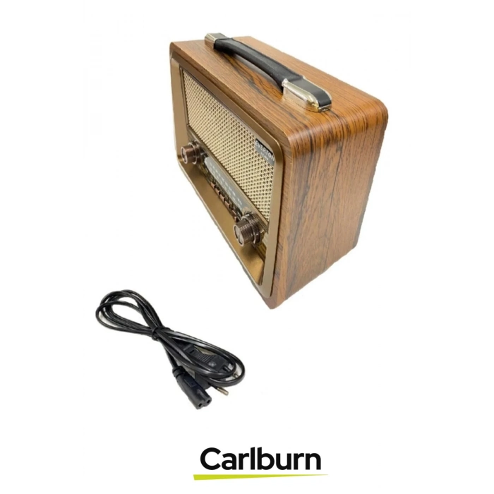 Yüksek Sesli Retro Şık Şarjlı Bluetooth Müzik Çalar Usb Sd Aux Fm Radyo Nostaljik Müzik Kutusu