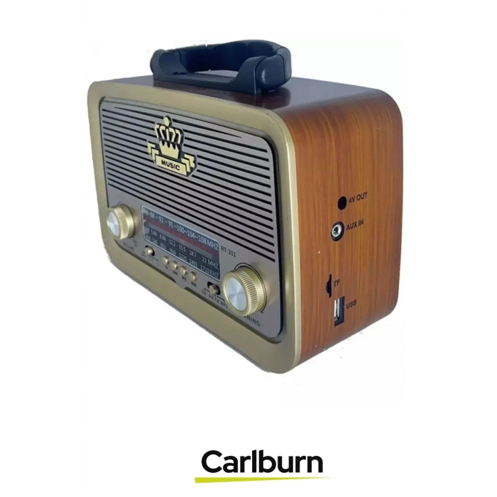 Yüksek Sesli Fiş Priz Retro Şarjlı & Pilli Fm Bluetooth Usb Mp3 Aux TF Sd Dekoratif Nostaljik Radyo