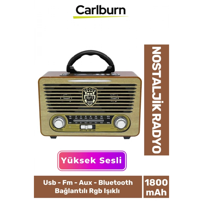 Kaliteli Yüksek Sesli Retro Nostalji Bluetooth Bağlantılı Usb Sd Kart Radyo Mp3 Player Müzik Kutusu