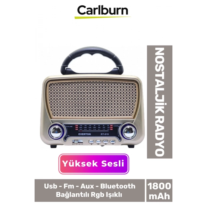 Güneş Enerjili Yüksek Sesli Retro Nostalji Bluetooth Usb Sd Kart Radyo Mp3 Player Müzik Kutusu