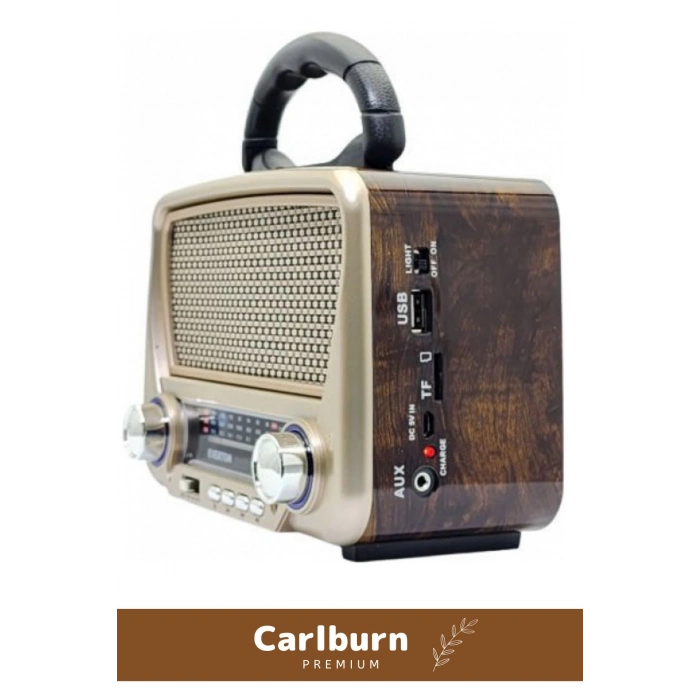 Güneş Enerjili Yüksek Sesli Retro Nostalji Bluetooth Usb Sd Kart Radyo Mp3 Player Müzik Kutusu