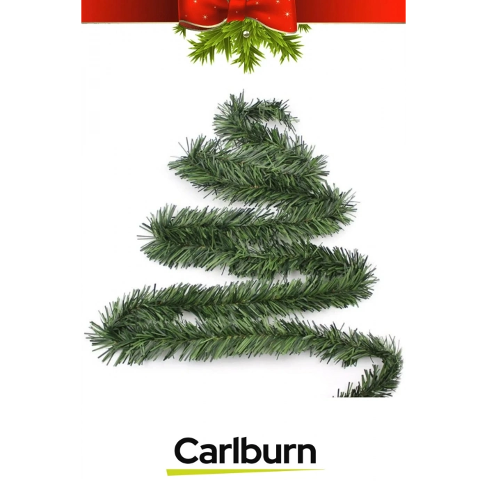 Premium Doğal Görünümlü Dekoratif Yeni Yıl Noel Yılbaşı Çam Ağacı Süsü Garland Büyük Boy 270 Cm