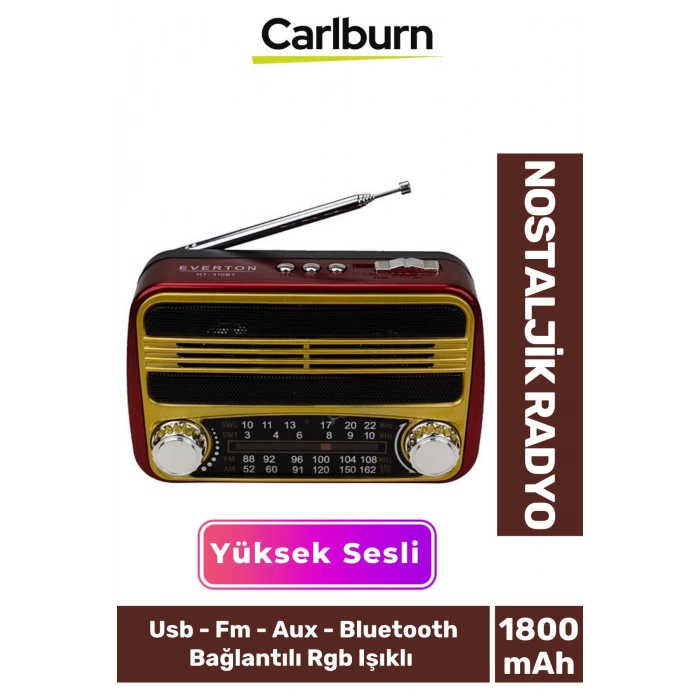 Kaliteli Yüksek Sesli Retro Nostalji Bluetooth Bağlantılı Usb Sd Kart Radyo Mp3 Player Müzik Kutusu