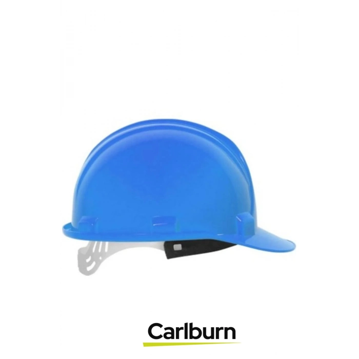 CE Belgeli Dayanıklı Ter Bantlı Ayarlanabilir Şantiye İnşaat İş Güvenliği Mavi Emniyet Bareti