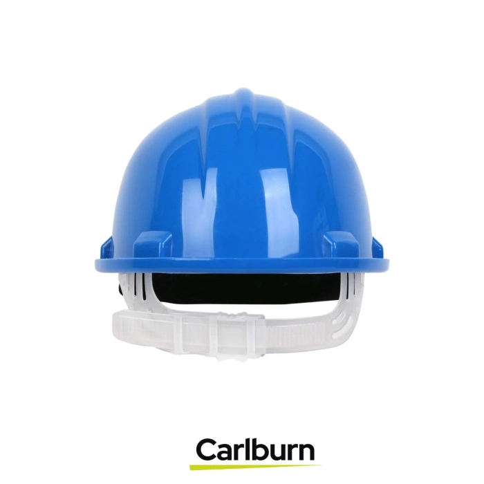 CE Belgeli Dayanıklı Ter Bantlı Ayarlanabilir Şantiye İnşaat İş Güvenliği Mavi Emniyet Bareti