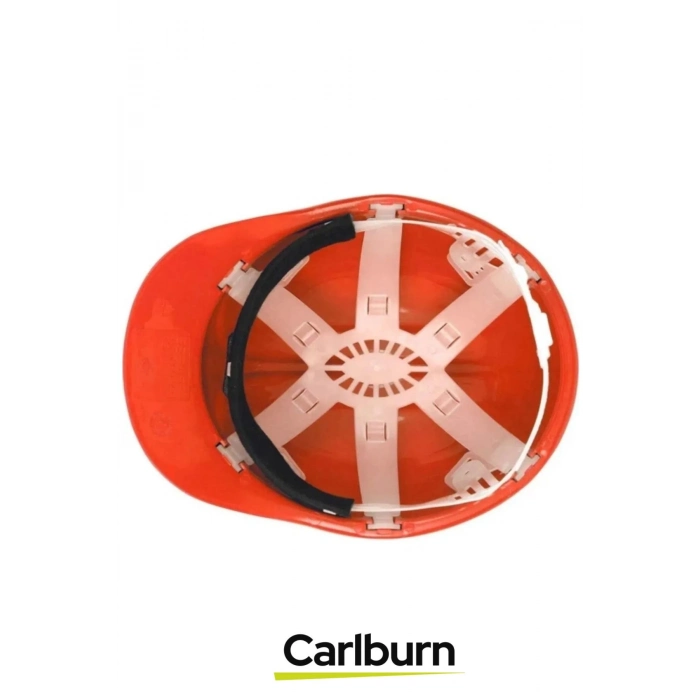 CE Belgeli Dayanıklı Ter Bantlı Ayarlanabilir Şantiye İnşaat İş Güvenliği Turuncu Emniyet Bareti