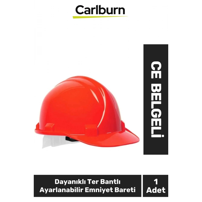 Ce Belgeli Dayanıklı Ter Bantlı Ayarlanabilir Şantiye Inşaat Iş Güvenliği Kırmızı Emniyet Bareti