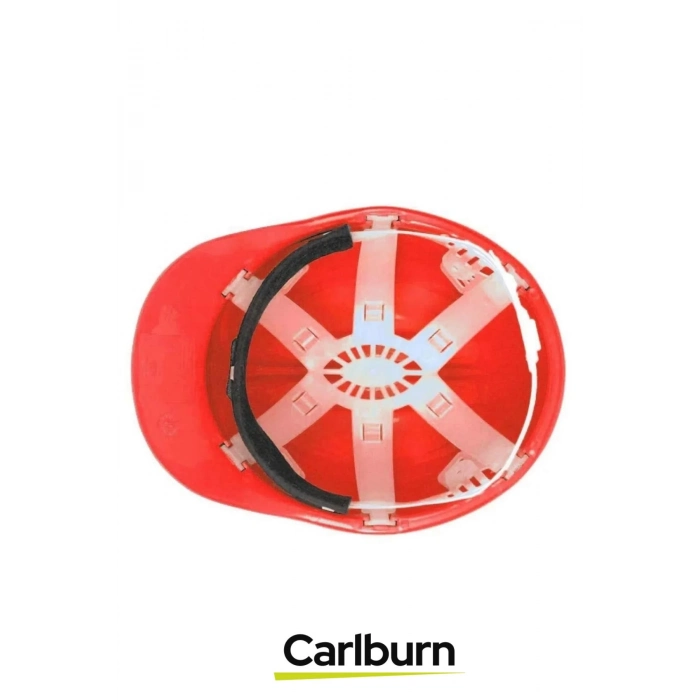 Ce Belgeli Dayanıklı Ter Bantlı Ayarlanabilir Şantiye Inşaat Iş Güvenliği Kırmızı Emniyet Bareti