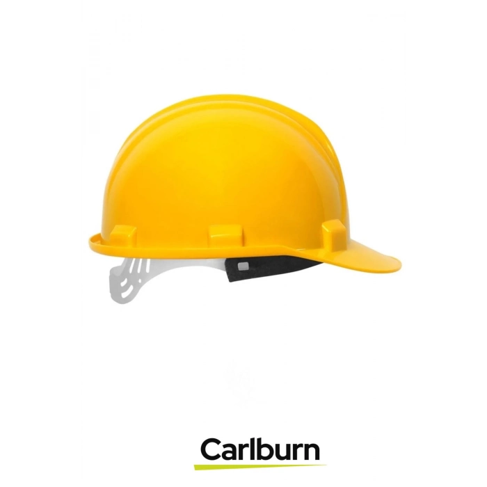 CE Belgeli Dayanıklı Ter Bantlı Ayarlanabilir Şantiye İnşaat İş Güvenliği Sarı Emniyet Bareti