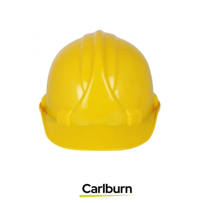 CE Belgeli Dayanıklı Ter Bantlı Ayarlanabilir Şantiye İnşaat İş Güvenliği Sarı Emniyet Bareti