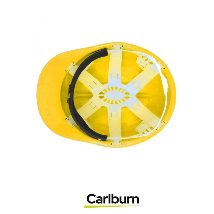 CE Belgeli Dayanıklı Ter Bantlı Ayarlanabilir Şantiye İnşaat İş Güvenliği Sarı Emniyet Bareti