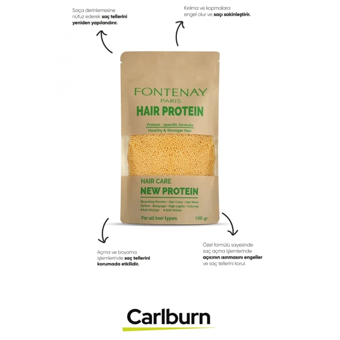 Açma & Boya İşleminde Yıpranmaya Karşı Özel Ürün Canlı Gösteren Sağlıklı Saç Bakım Proteini 100 gr