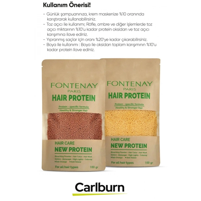 Açma & Boya İşleminde Yıpranmaya Karşı Özel Ürün Canlı Gösteren Sağlıklı Saç Bakım Proteini 100 gr
