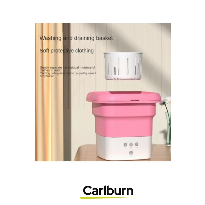 Enerji Tasarruflu Basit Kontrol Panel Az Yer Kaplayan Taşınabilir Katlanabilir Mini Çamaşır Makinesi