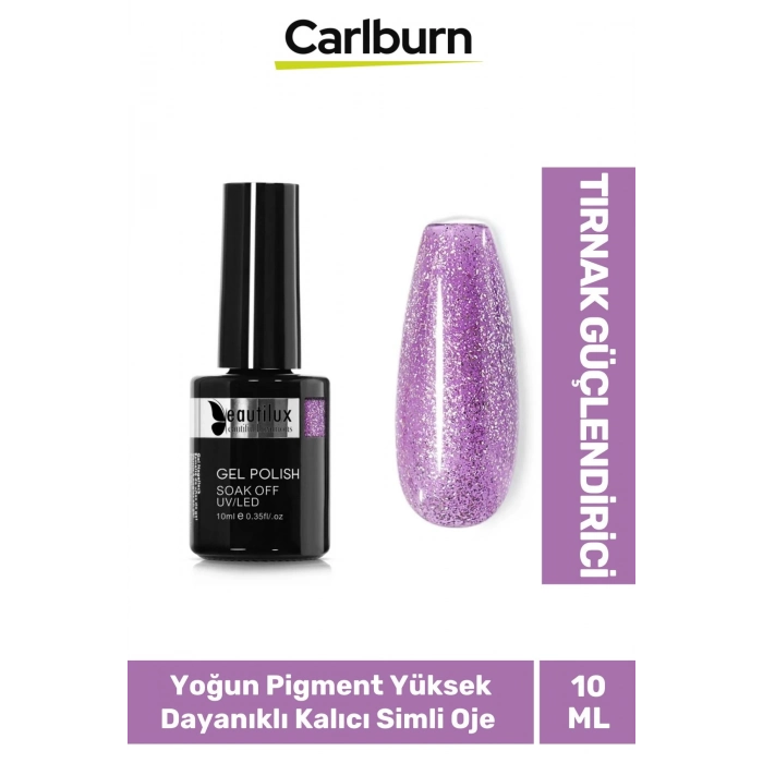 Hızlı Kuruyan Uzun Süre Dayanıklı Yüksek Pigment 3 Aşamalı Kalıcı Simli Tırnak Ojesi 10 Ml