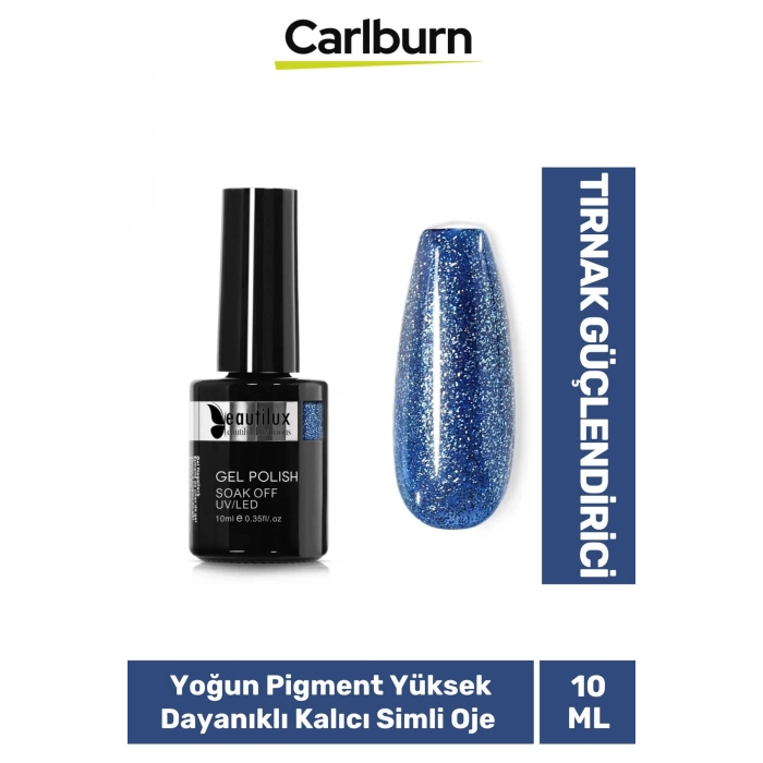 Hızlı Kuruyan Uzun Süre Dayanıklı Yüksek Pigment 3 Aşamalı Kalıcı Simli Tırnak Ojesi 10 Ml