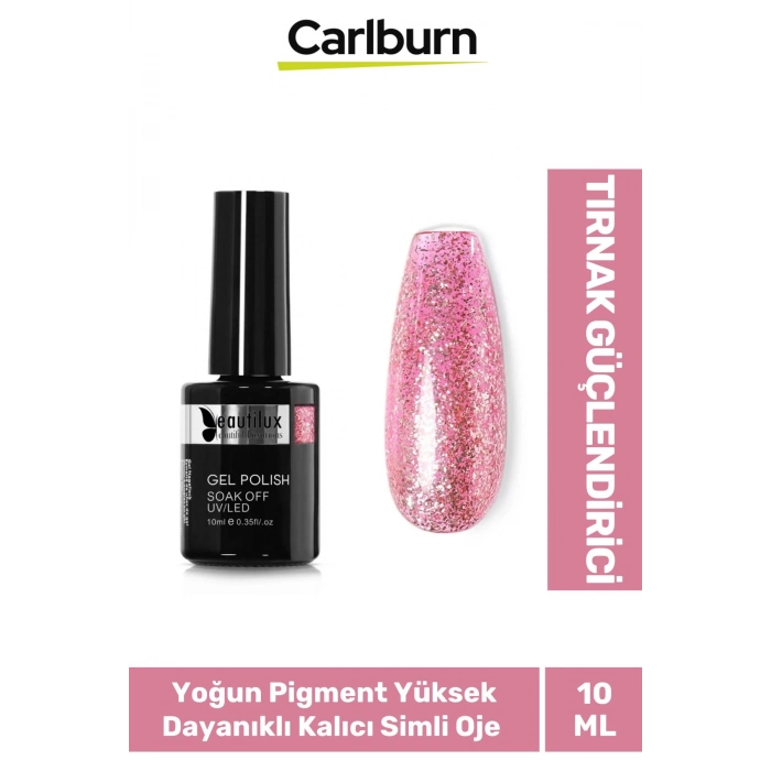 Hızlı Kuruyan Uzun Süre Dayanıklı Yüksek Pigment 3 Aşamalı Kalıcı Simli Tırnak Ojesi 10 Ml