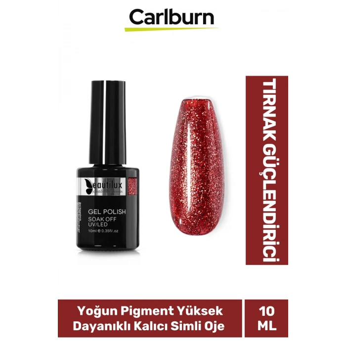 Hızlı Kuruyan Uzun Süre Dayanıklı Yüksek Pigment 3 Aşamalı Kalıcı Simli Tırnak Ojesi 10 Ml