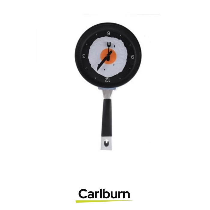 Özel Tasarım Pilli Kutulu Duvar Dekoratif Hediyelik Yumurta Tavası Mutfak Saati