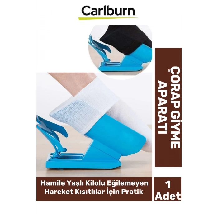 Hamile Yaşlı Kilolu Eğilemeyen Hareket Kısıtlılar İçin Pratik Yardımcı Çorap Giyme Çıkarma Aparatı