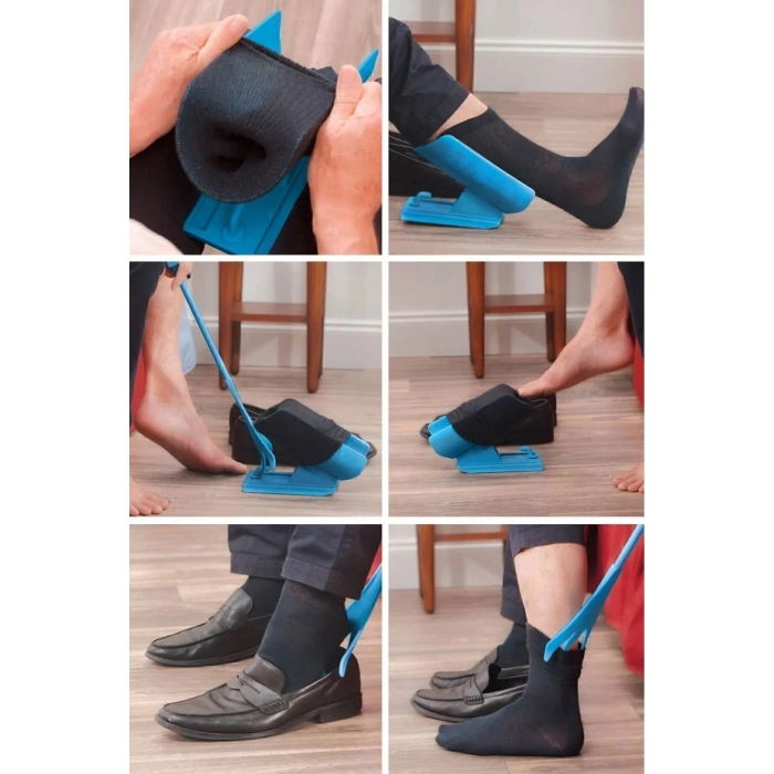 Hamile Yaşlı Kilolu Eğilemeyen Hareket Kısıtlılar İçin Pratik Yardımcı Çorap Giyme Çıkarma Aparatı