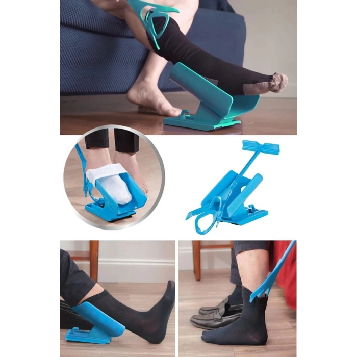 Hamile Yaşlı Kilolu Eğilemeyen Hareket Kısıtlılar İçin Pratik Yardımcı Çorap Giyme Çıkarma Aparatı