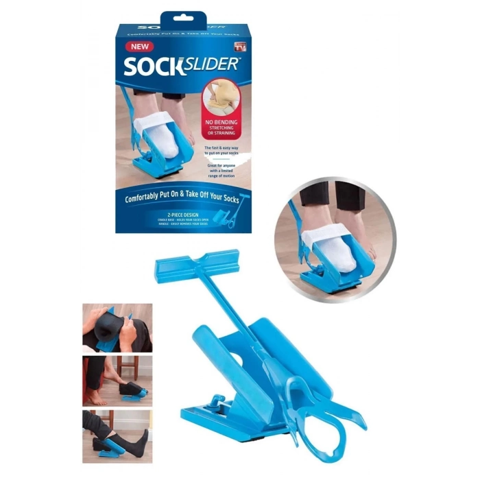 Hamile Yaşlı Kilolu Eğilemeyen Hareket Kısıtlılar İçin Pratik Yardımcı Çorap Giyme Çıkarma Aparatı