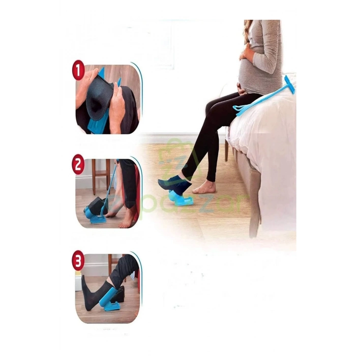 Hamile Yaşlı Kilolu Eğilemeyen Hareket Kısıtlılar İçin Pratik Yardımcı Çorap Giyme Çıkarma Aparatı