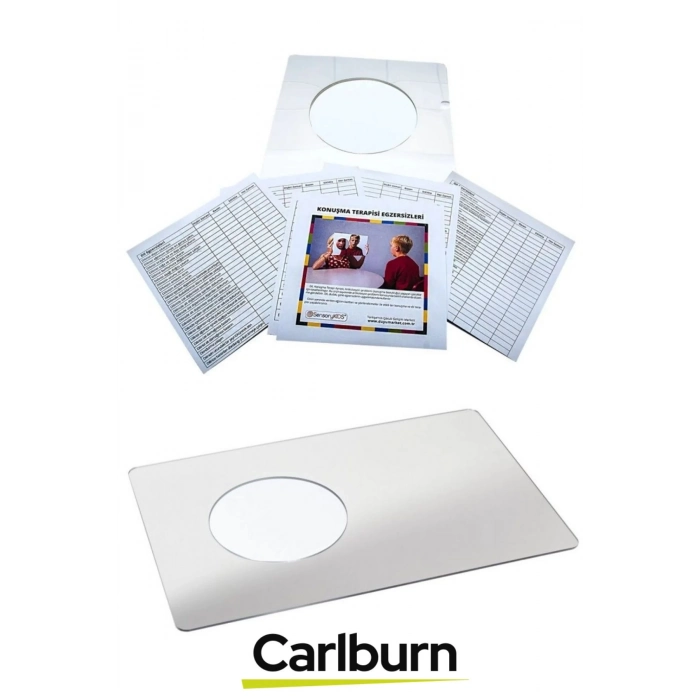 Özel Üretim Kırılmaya Karşı Dayanıklı 3mm Pleksi Oval Kenarlı Rehabilitasyon Dil Konuşma Terapi Ayna