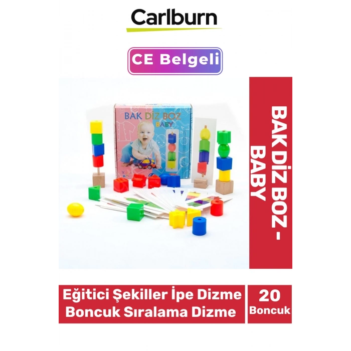 Kişisel Zeka Gelişimi Eğitici Şekiller İpe Dizme Boncuk Sıralama Dizme Speedy Bak Diz Boz