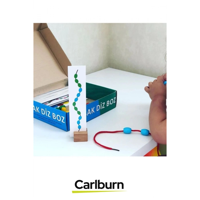 Kişisel Zeka Gelişimi Eğitici Şekiller İpe Dizme Boncuk Sıralama Dizme Speedy Bak Diz Boz