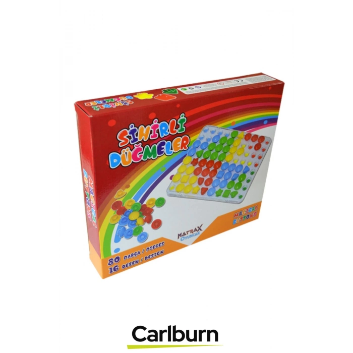 El Göz Koordinasyonu Sağlayan Zeka Geliştirici Eğitici Öğretici Oyun Sihirli Düğmeler 80 Parça