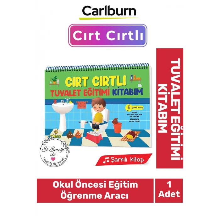 Şarkılı Sayfalı Eğitici Öğretici Telli Kakadan Ayrılma Cırt Cırtlı Tuvalet Eğitimi Etkinlik Kitabım
