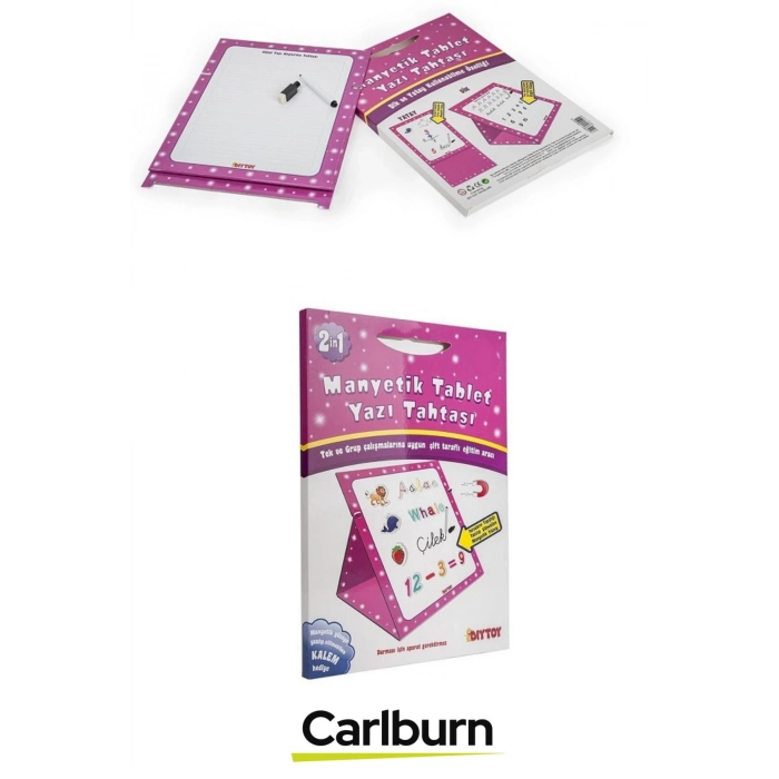 Çizgisiz Katlanabilir Çift Taraflı Stand Manyetik Yazıp Silinebilen Kalem Yazı Tahtası 24x30 cm