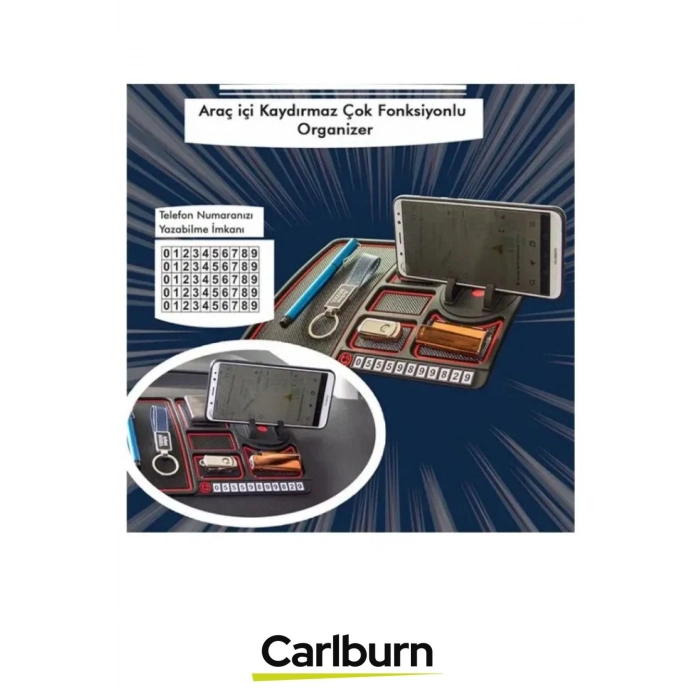 Özel Üretim Kaydırmaz Numaratör Çizdirmez Çok Fonksiyonlu Araç İçi Torpido Telefon Tutucu