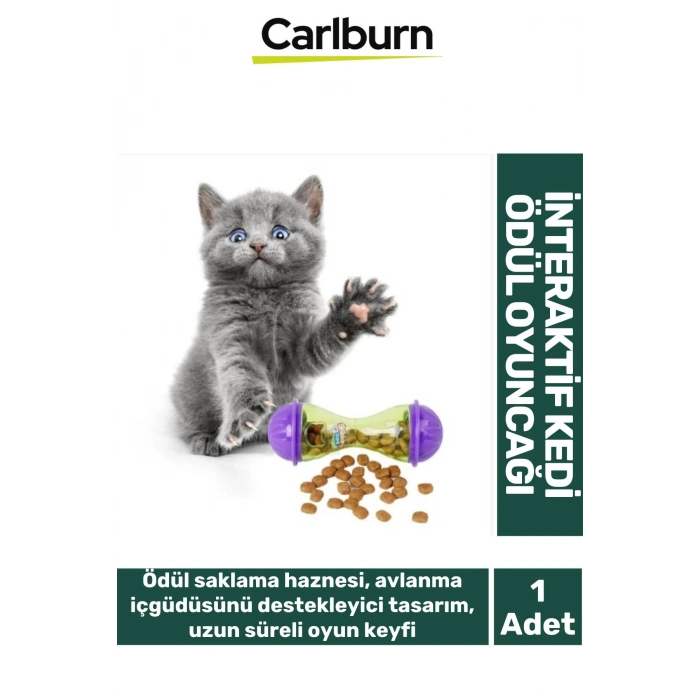 Dayanıklı Plastik Küçük Boy Saklama Hazneli İnteraktif İçgüdüsel Avlanma Kedi Ödül Mamalı Oyuncak