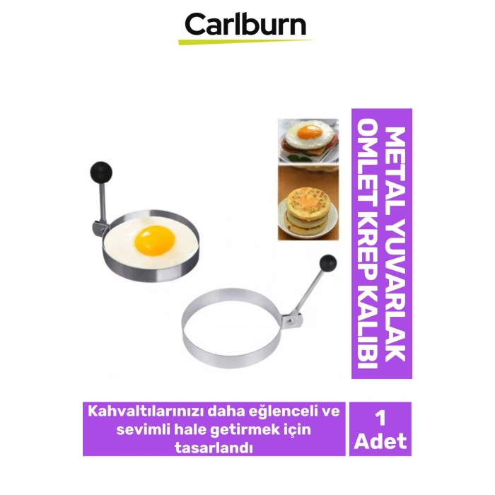 Yeni Seri Yanmaz Yapışmaz Pratik Görsel Şık Sunum Metal Yuvarlak Omlet Krep Kalıbı