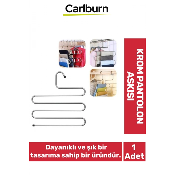 Özel Üretim Uzun Ömürlü Yer Tasarrufu Sağlayan Düzenleyici Organizer Paslanmaz Krom Pantolon Askısı